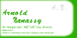 arnold nanassy business card